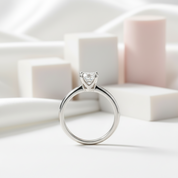 3.0 Ct Classic 6 Prong Round Cut Diamond Engagement Ring-Black Diamonds New York