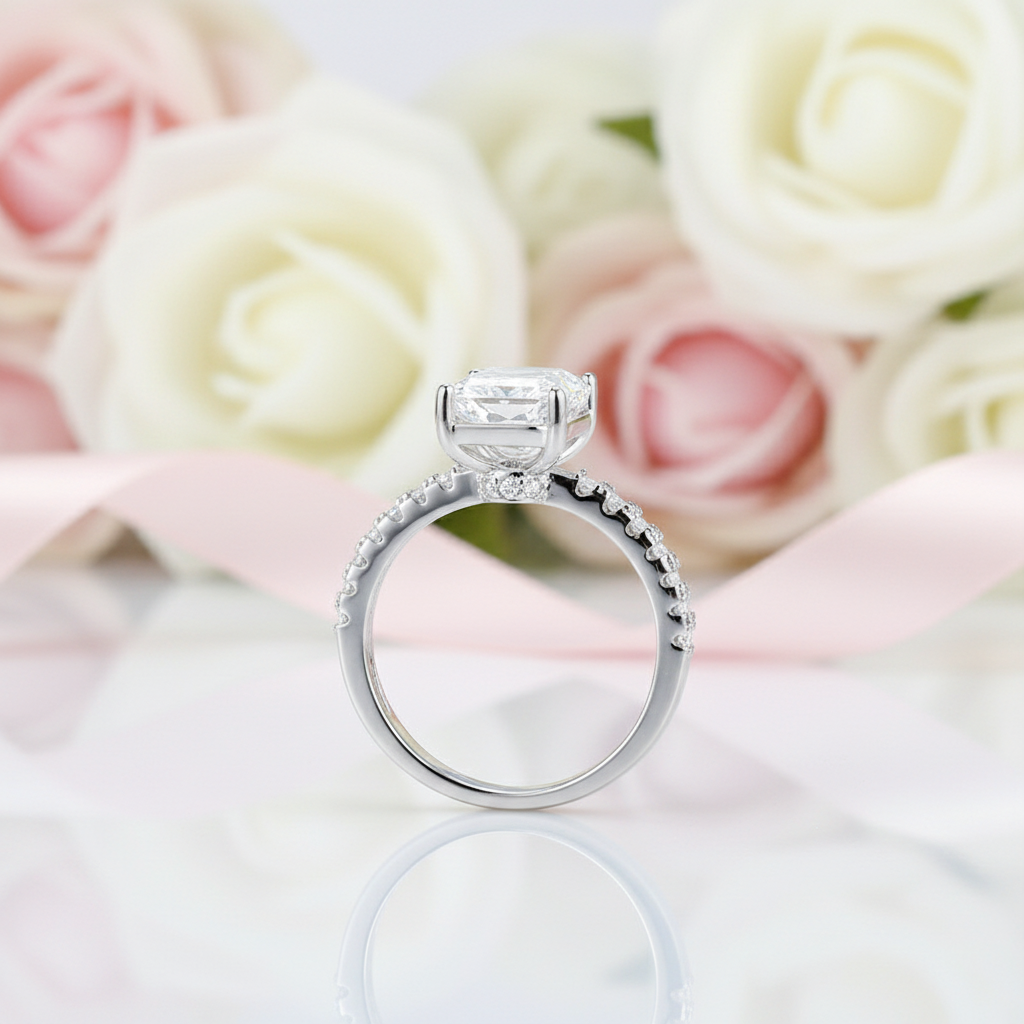 3.0 Ct Diamond Option Radiant Cut Engagement Ring-Black Diamonds New York