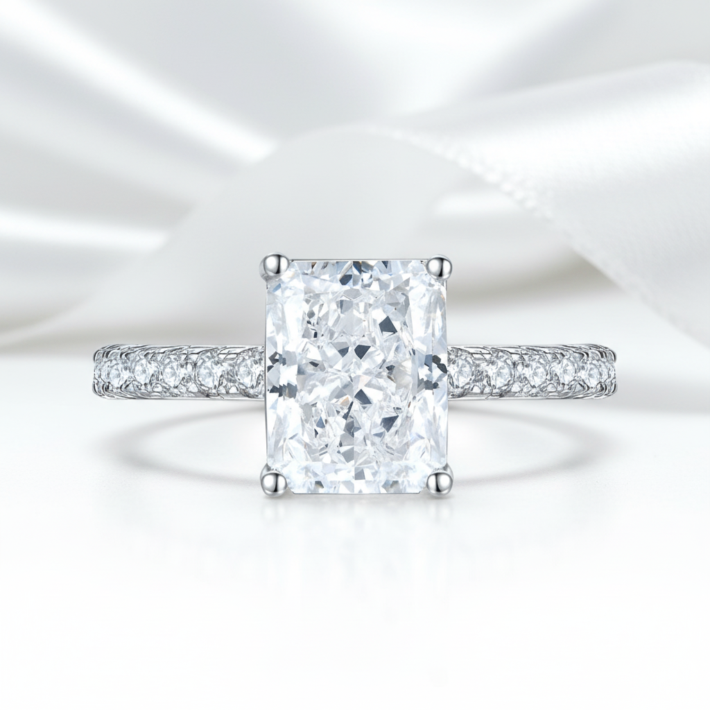 3.0 Ct Diamond Option Radiant Cut Engagement Ring-Black Diamonds New York