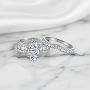 3ct Marquise Diamond Option Ring Set-Black Diamonds New York