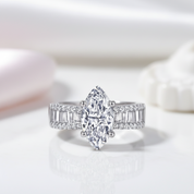 3ct Marquise Diamond Option Ring Set-Black Diamonds New York