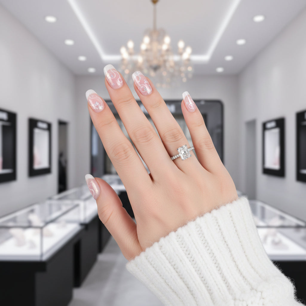 3ct Radiant Cut Diamond Option Engagement Ring (Aftersale Service)-Black Diamonds New York