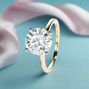 3ct Round Cut Diamond Classic Four Prong Engagement Ring-Black Diamonds New York