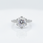 3ct Round Cut Diamond Option Snowflake Queen Engagement Ring-Black Diamonds New York