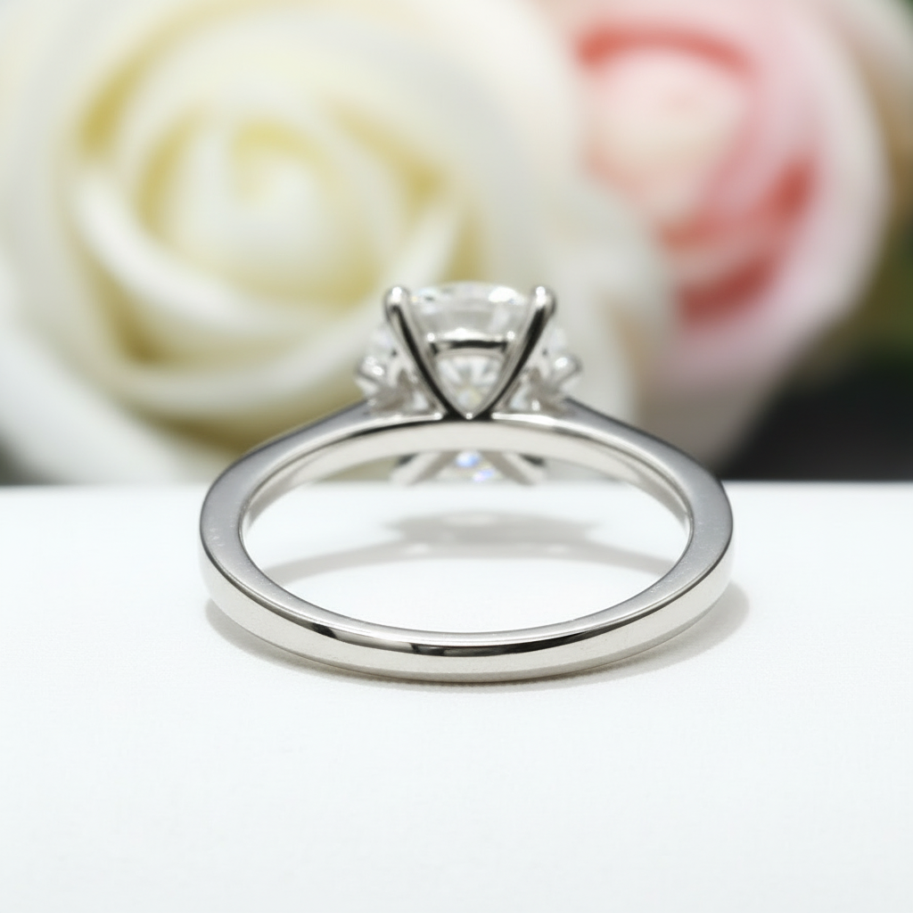 3ct Round Diamond Classic Engagement Ring-Black Diamonds New York