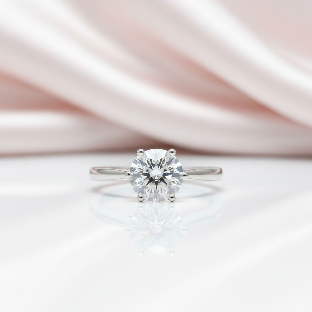 3ct Round Diamond Option Classic Engagement Ring-Black Diamonds New York