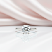 3ct Round Diamond Option Classic Engagement Ring-Black Diamonds New York