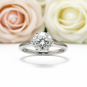 3ct Round Diamond Classic Engagement Ring-Black Diamonds New York