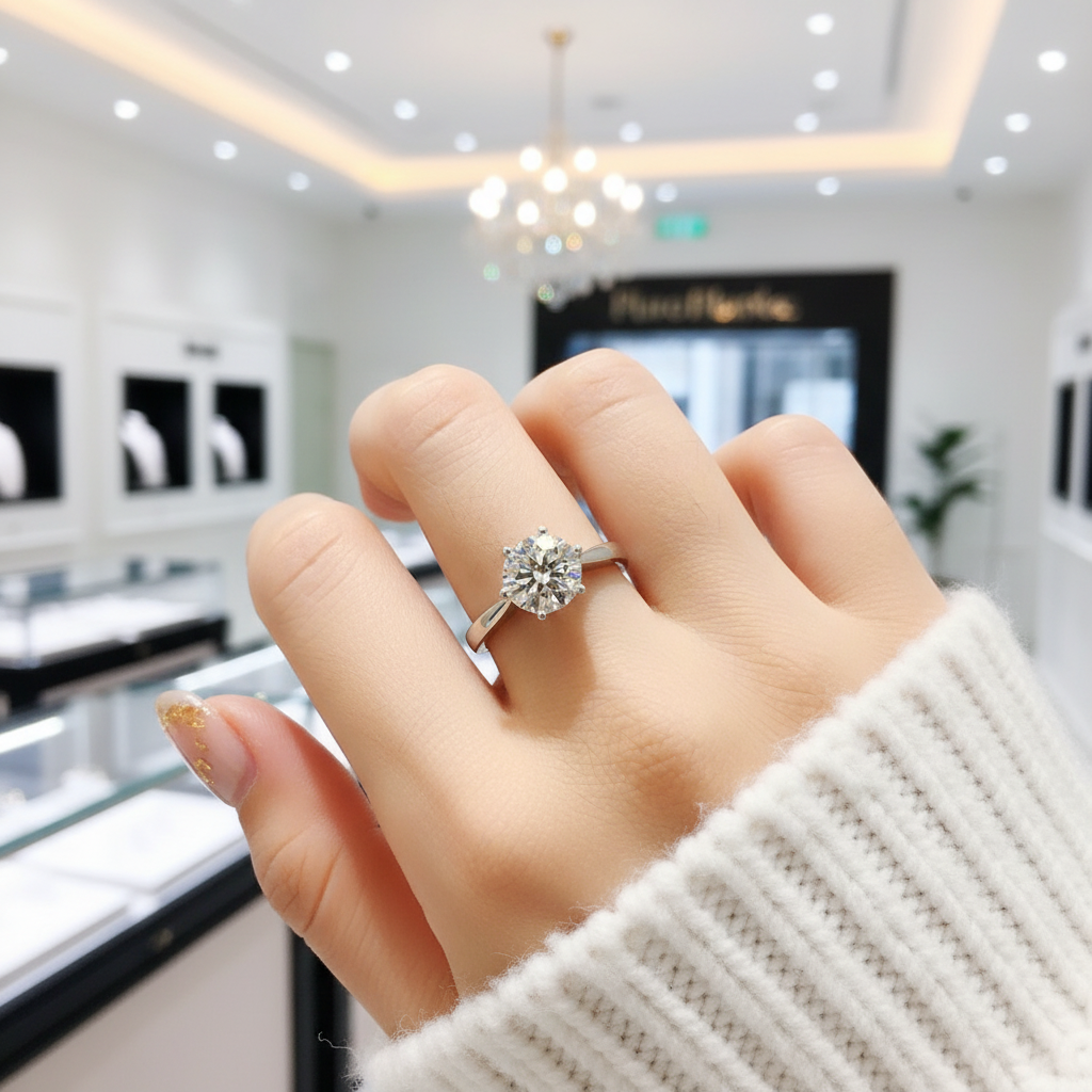 3ct Round Diamond Classic Engagement Ring-Black Diamonds New York