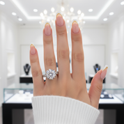 3ct Six Prong Bouquet Engagement Ring-Black Diamonds New York