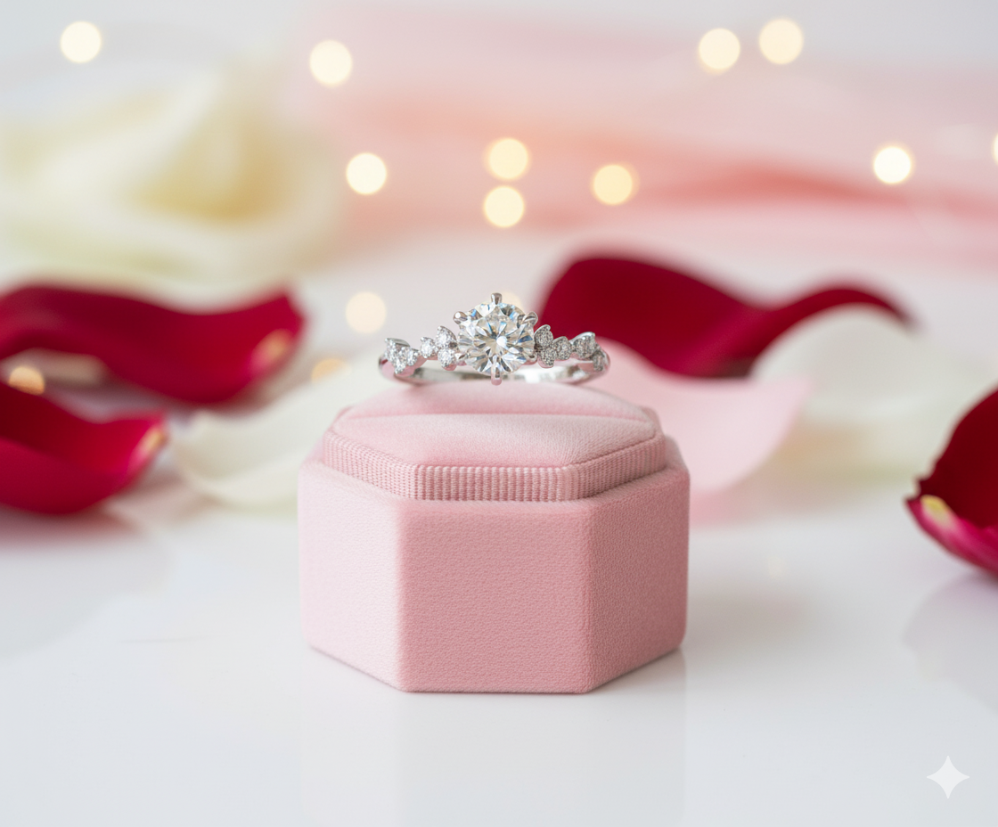 3ct Diamond Six Prong Engagement Ring-Black Diamonds New York