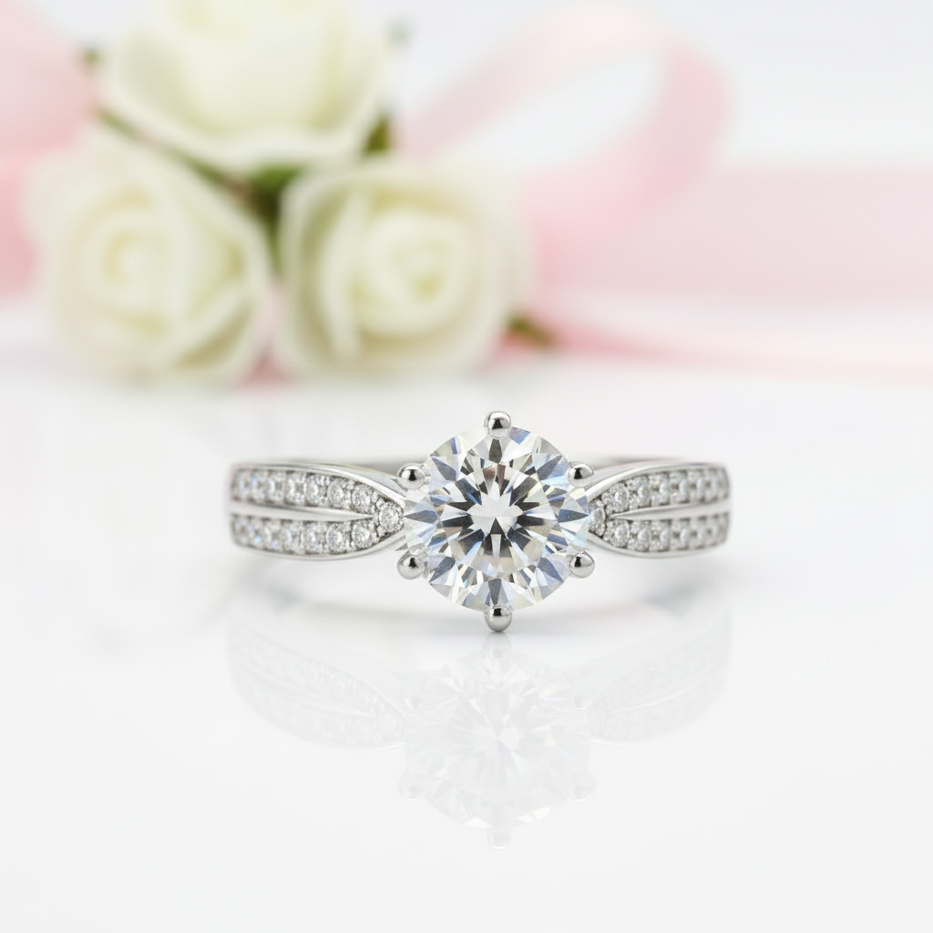 3ct Diamond Option Solitaire Wedding Ring-Black Diamonds New York