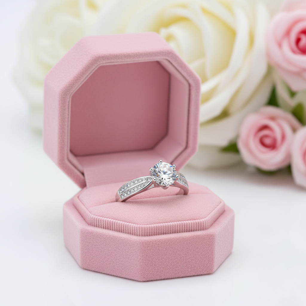 3ct Diamond Option Solitaire Wedding Ring-Black Diamonds New York