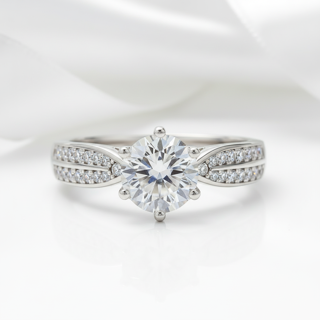 3ct Diamond Option Solitaire Wedding Ring-Black Diamonds New York