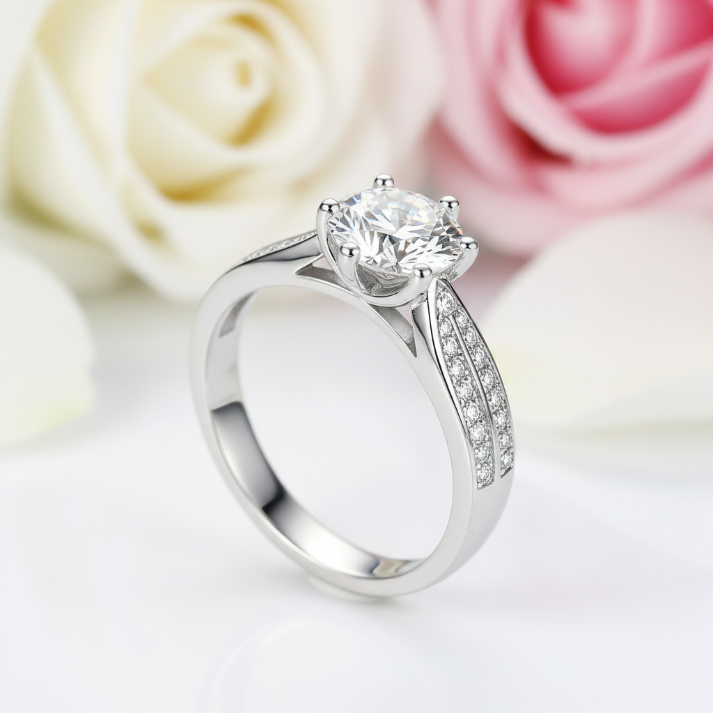3ct Diamond Option Solitaire Wedding Ring-Black Diamonds New York