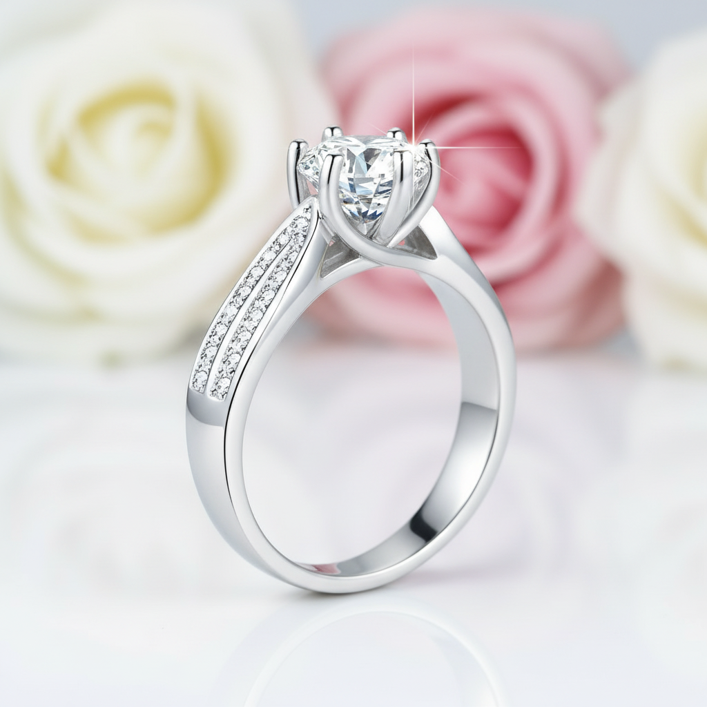 3ct Diamond Option Solitaire Wedding Ring-Black Diamonds New York