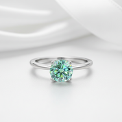 3ct Flat Shoulder 4-Prong Round Diamond Option Solitaire Engagement Ring-Black Diamonds New York