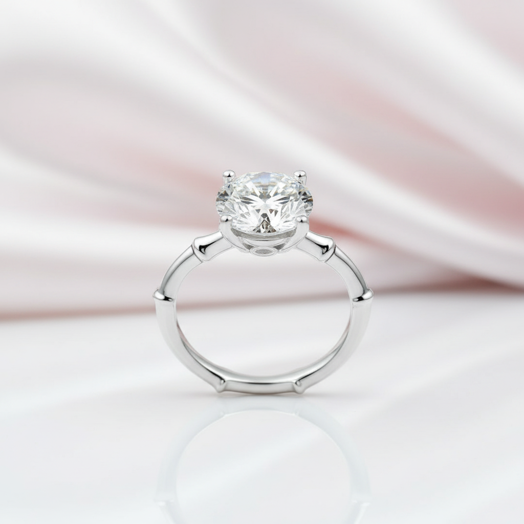 3ct Four Prong Diamond Ring-Black Diamonds New York