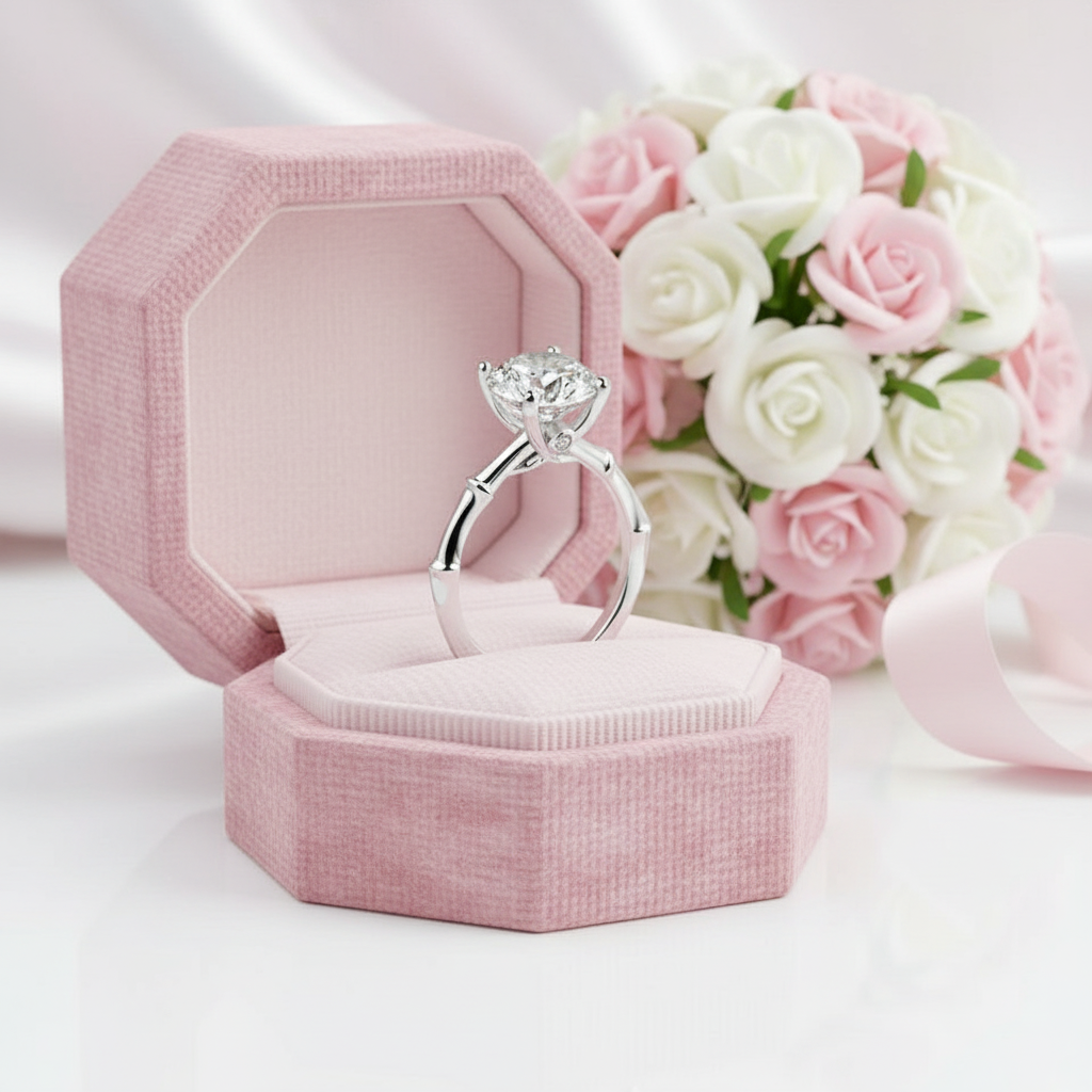 3ct Four Prong Diamond Ring-Black Diamonds New York