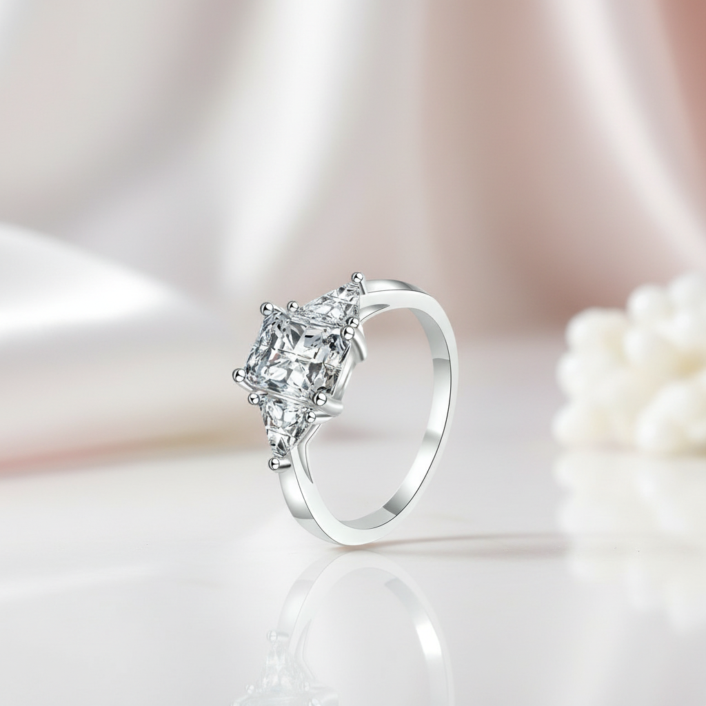 3ct Radiant Cut Diamond Option Engagement Ring-Black Diamonds New York