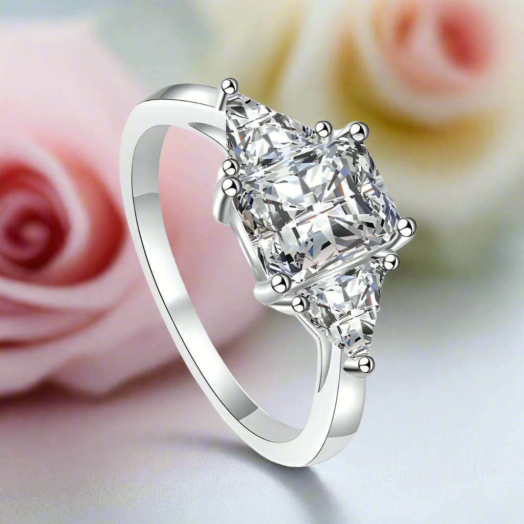 3ct Radiant Cut Diamond Engagement Ring-Black Diamonds New York