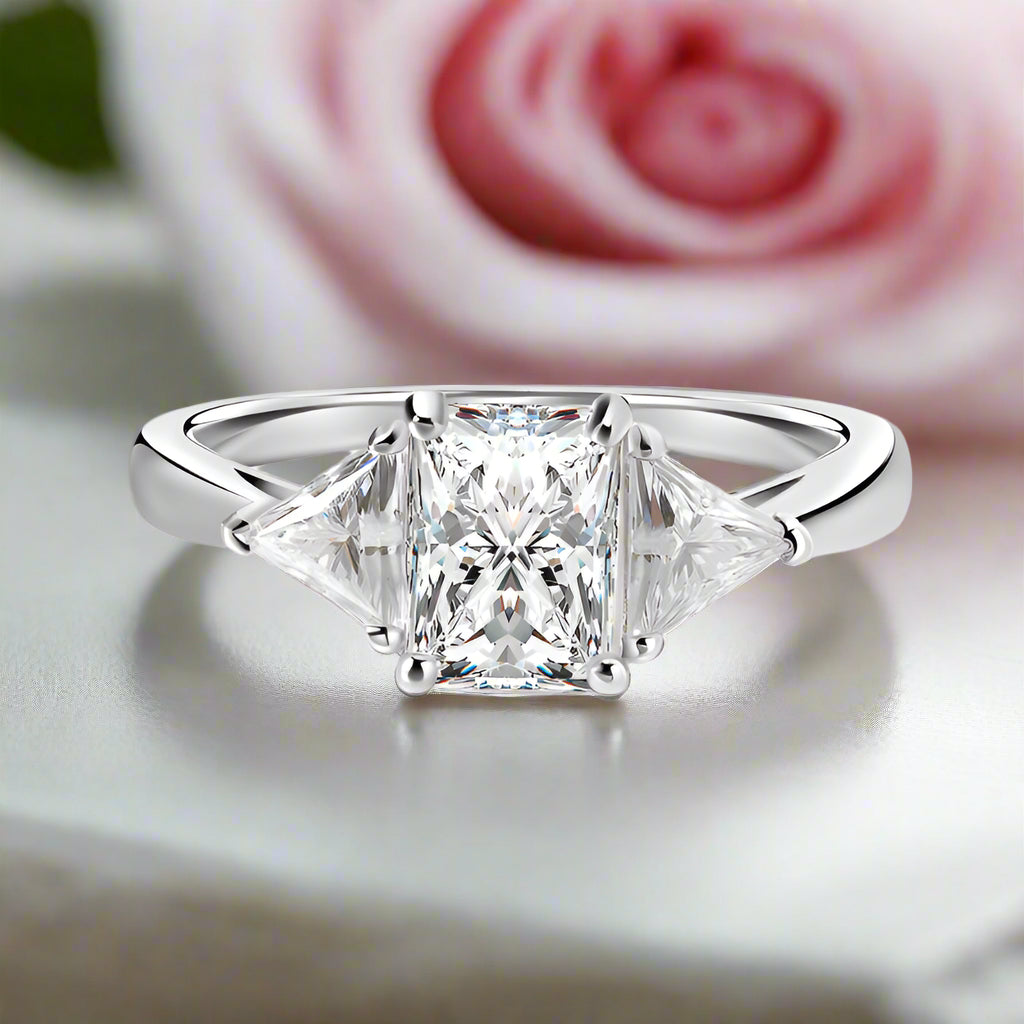 3ct Radiant Cut Diamond Engagement Ring-Black Diamonds New York