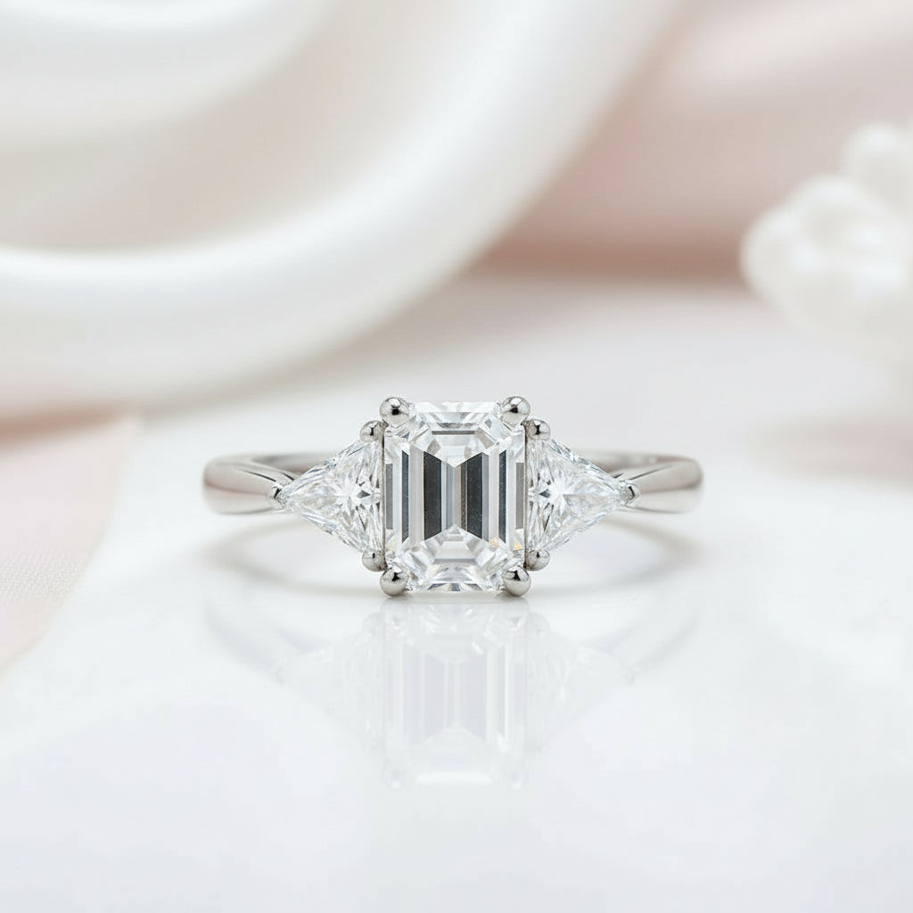 3ct Radiant Cut Diamond Option Engagement Ring-Black Diamonds New York