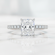 3ct Radiant Cut Diamond Option Engagement Ring-Black Diamonds New York