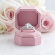 3ct Round Brilliant Cut Diamond Halo Engagement Ring-Black Diamonds New York