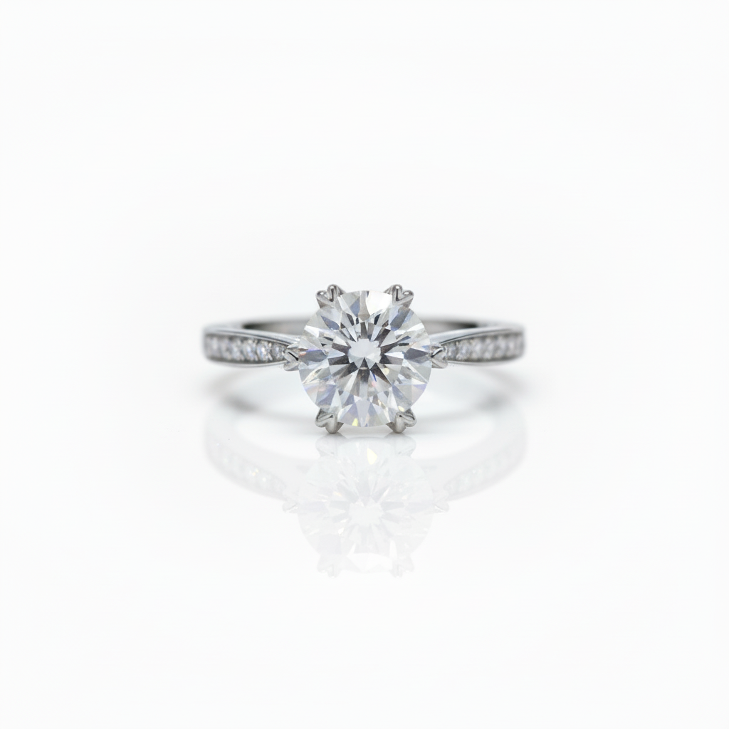 3ct Round Channel Diamond Option Engagement Ring-Black Diamonds New York