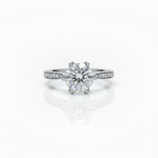 3ct Round Channel Diamond Option Engagement Ring-Black Diamonds New York