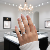 3ct Round Channel Diamond Option Engagement Ring-Black Diamonds New York