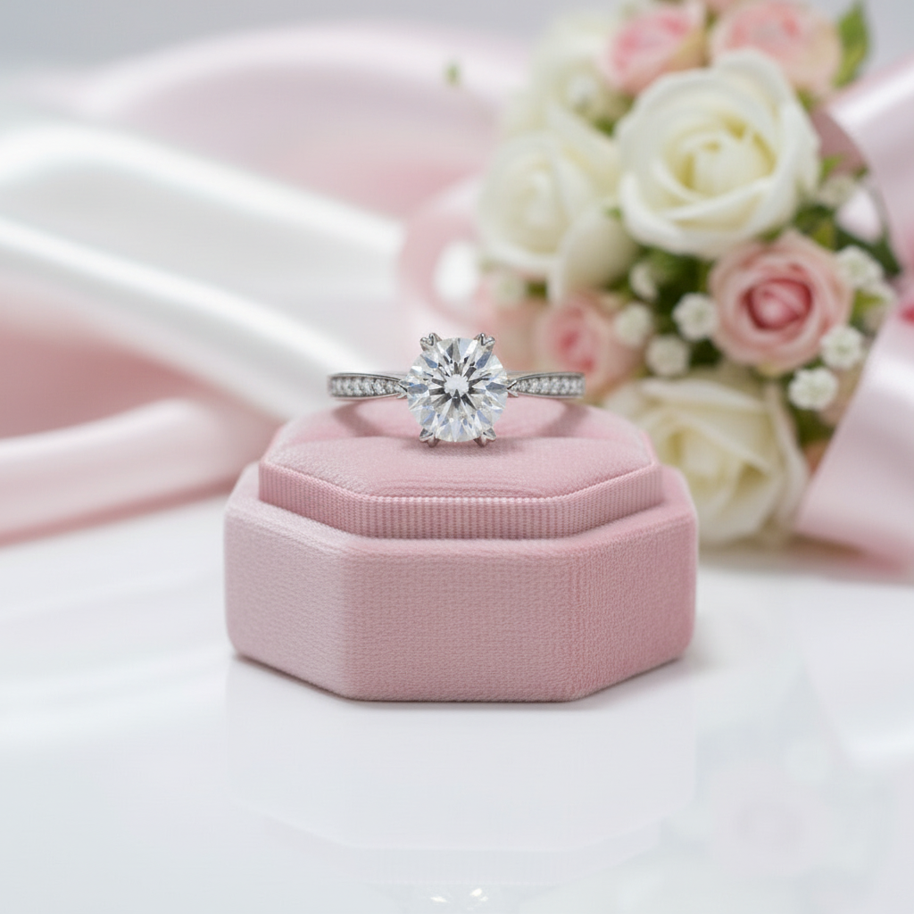3ct Round Channel Diamond Option Engagement Ring-Black Diamonds New York