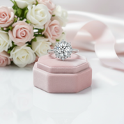 3ct Round Cut Diamond Snow Flake Engagement Ring-Black Diamonds New York