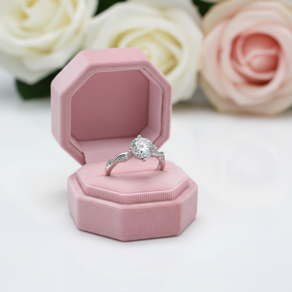 3ct Round Cut Diamond Twist Band Engagement Ring-Black Diamonds New York