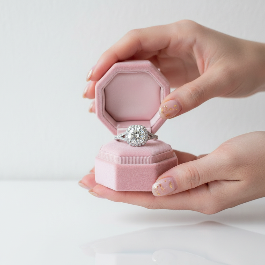 3ct Round Diamond Halo Ring