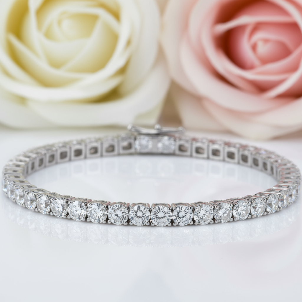 5mm Round Cut Diamond Bracelet-Black Diamonds New York