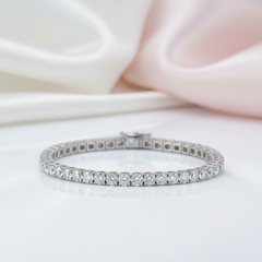 5mm Round Cut Diamond Option Bracelet