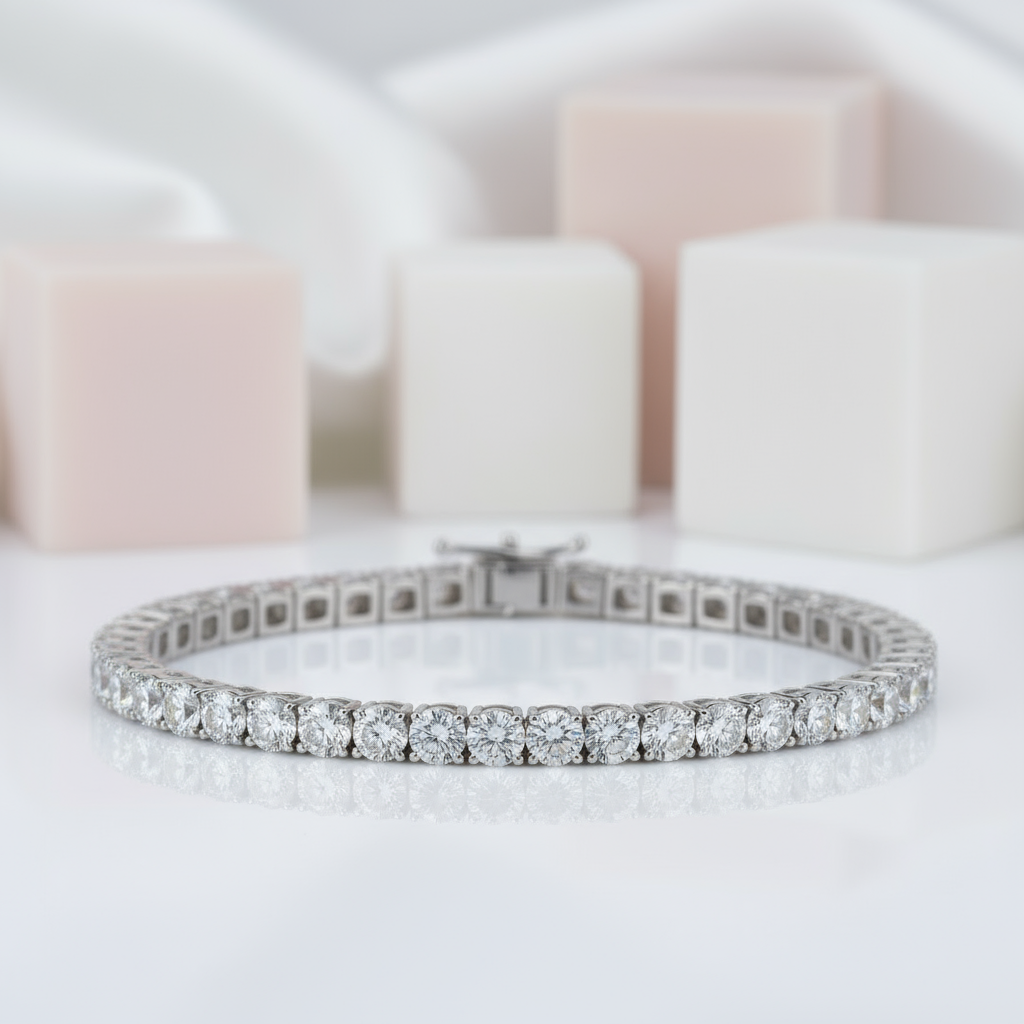5mm Round Cut Diamond Bracelet-Black Diamonds New York