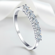 3mm Half Eternity Diamond Wedding Ring-Black Diamonds New York