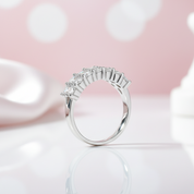 3mm Half Eternity Diamond Wedding Ring-Black Diamonds New York