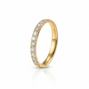 3mm Eternity Diamond Option Statement Titanium Wedding Band-Black Diamonds New York