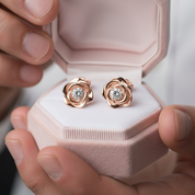 3mm Rose Diamond Stud Earring-Black Diamonds New York