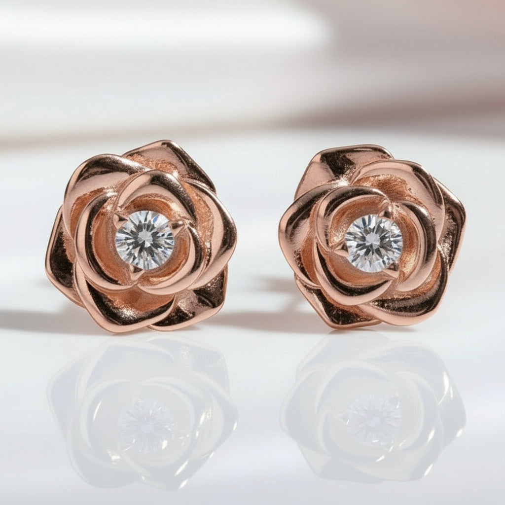 3mm Rose Diamond Stud Earring-Black Diamonds New York