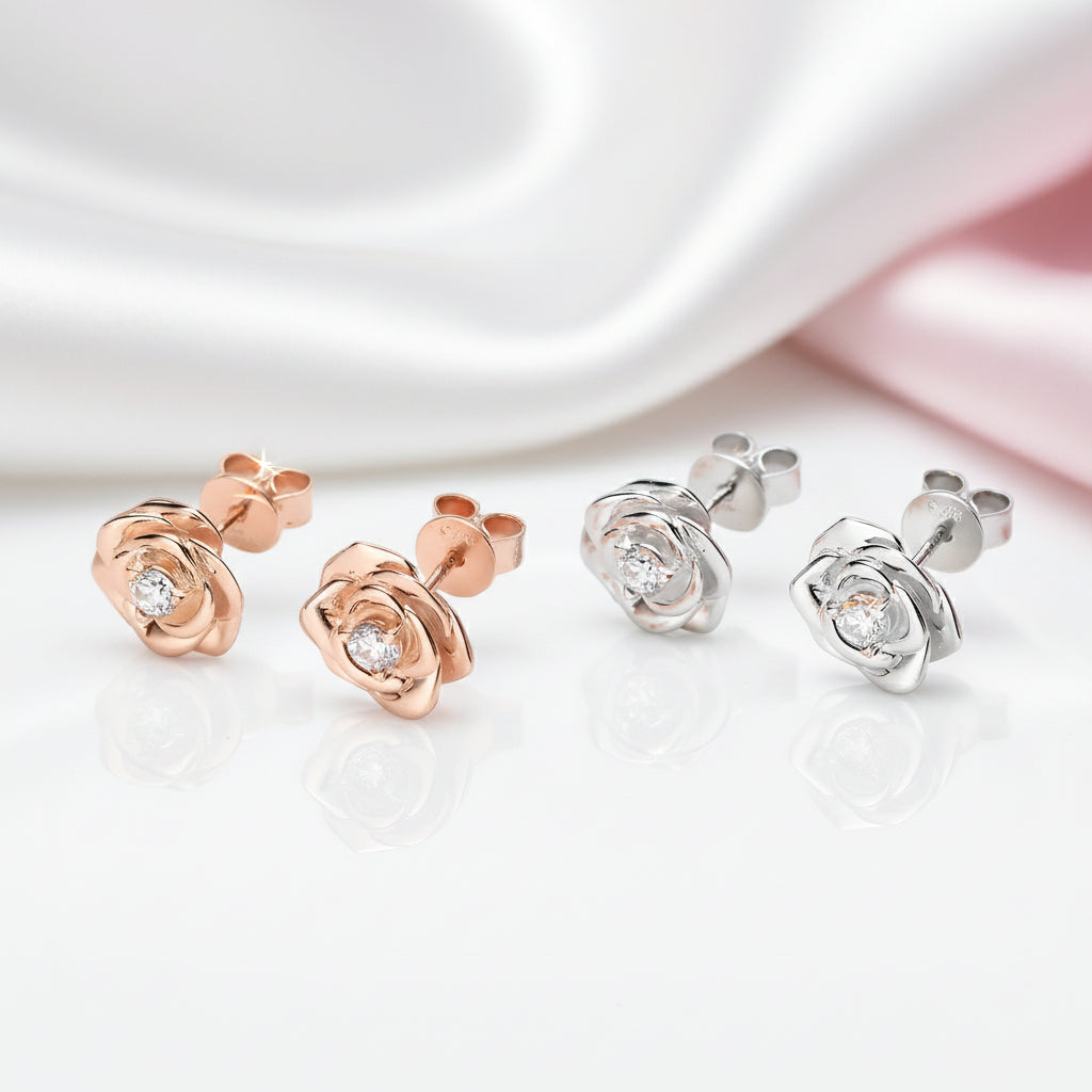 3mm Rose Diamond Stud Earring-Black Diamonds New York