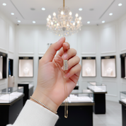 3mm Round Cut Diamond Necklace-Black Diamonds New York