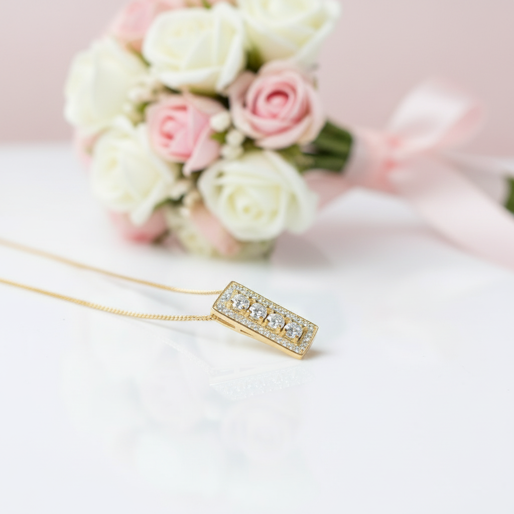 3mm Round Cut Diamond Necklace-Black Diamonds New York