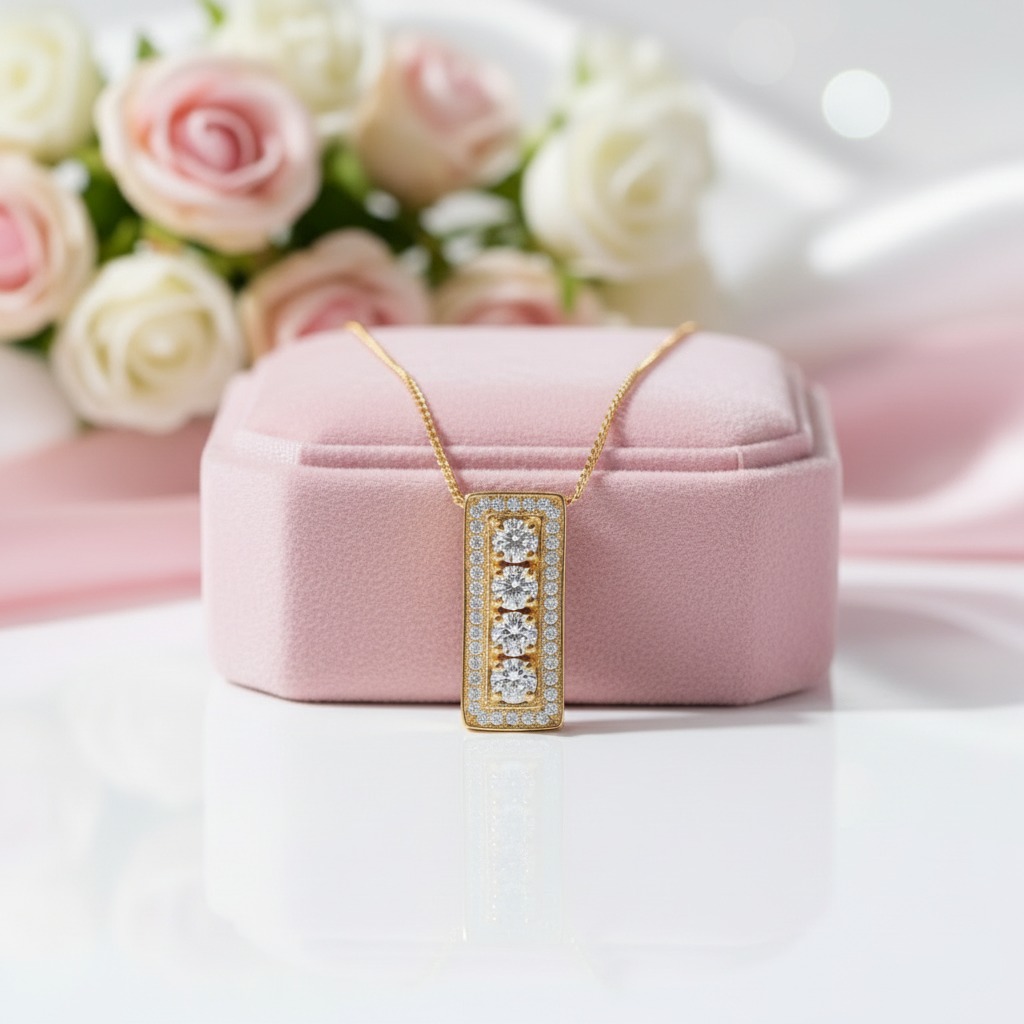 3mm Round Cut Diamond Necklace-Black Diamonds New York