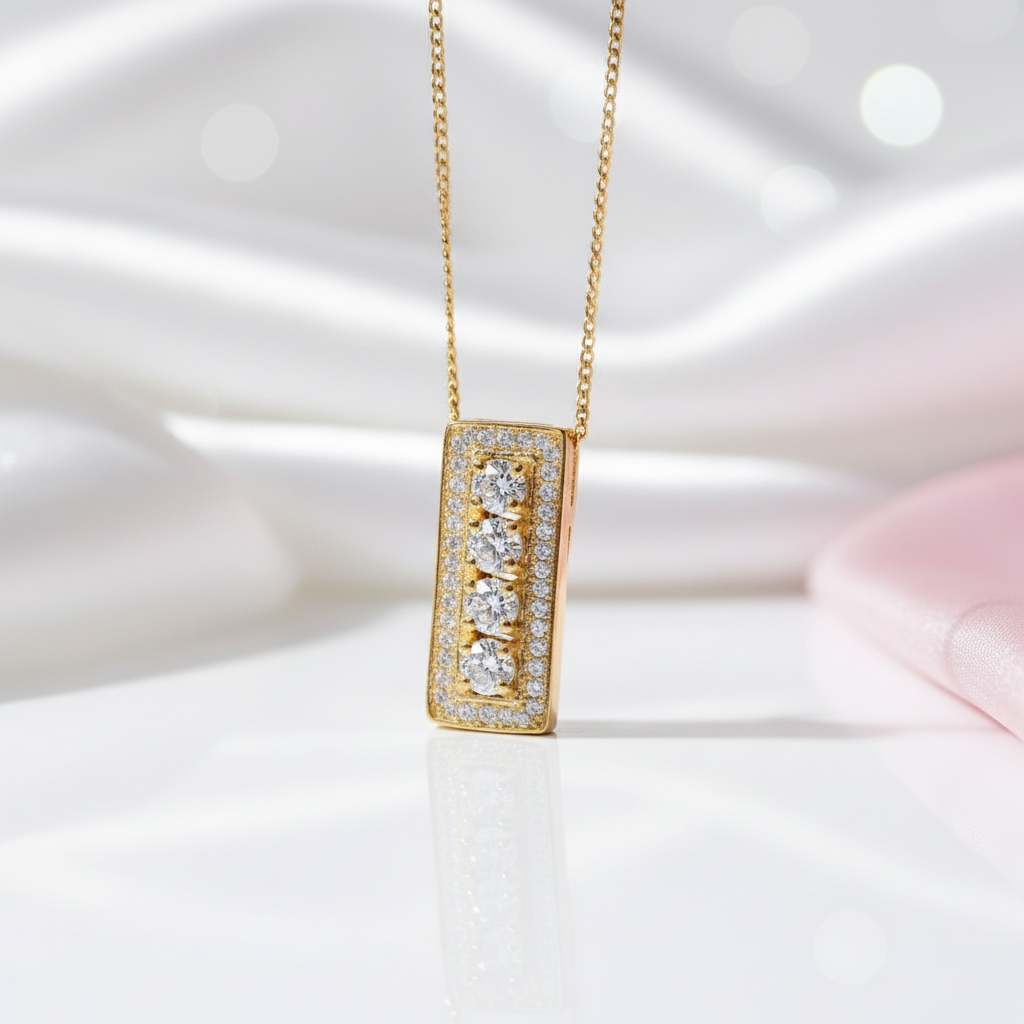 3mm Round Cut Diamond Necklace-Black Diamonds New York