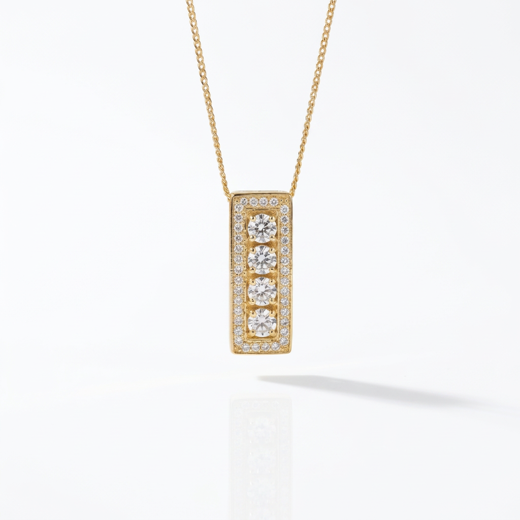 3mm Round Cut Diamond Option Necklace-Black Diamonds New York